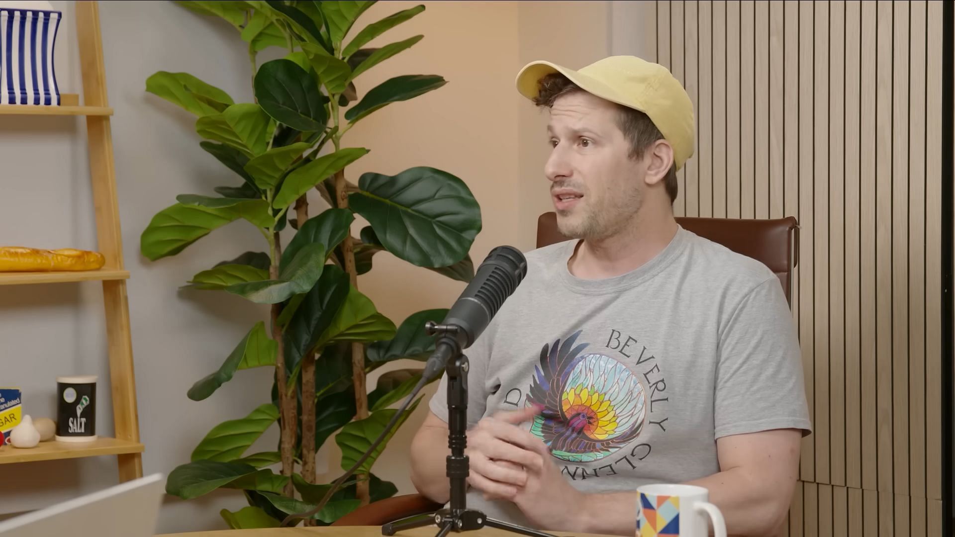 Andy Samberg on the Good Hang with Amy Poehler podcast (Image via YouTube/Good Hang with Amy Poehler)